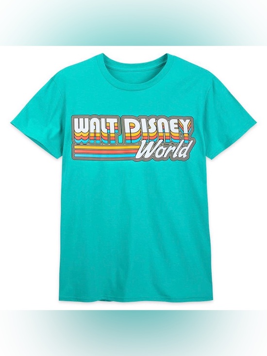 Disney Tops - Disney Adult Tee - Walt Disney World - Pastel Logo Size Medium